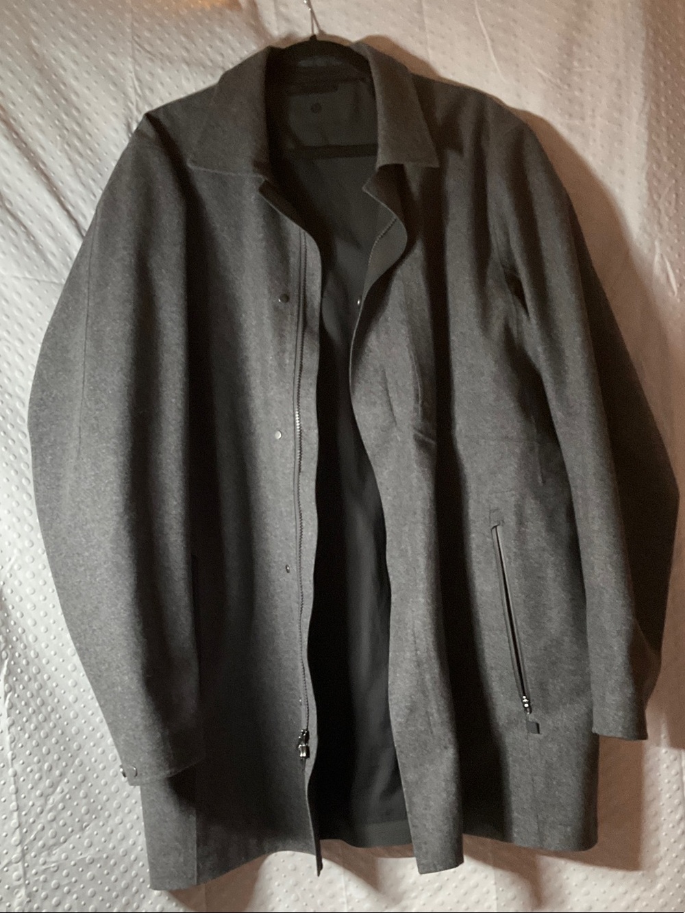 lululemon athletica Men's Charcoal Gray Wool-Blend Pea Coat